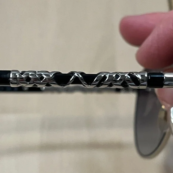 Burberry 3089 Silver & Black Aviator Sunglasses FRAMES ONLY - Picture 11 of 16